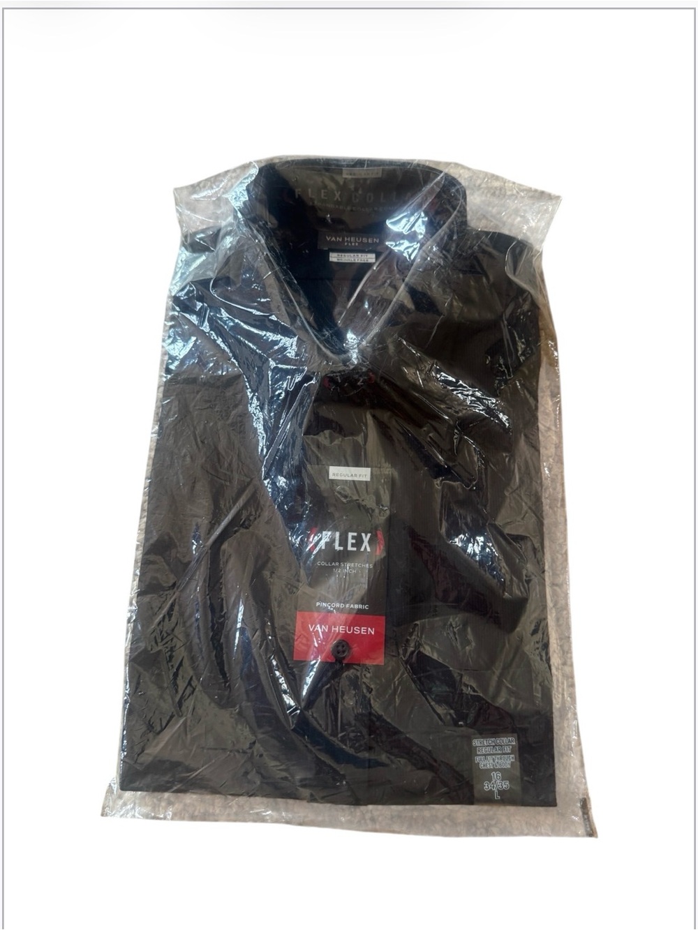 Van Heusen Black Men's Dress Shirt - Flex